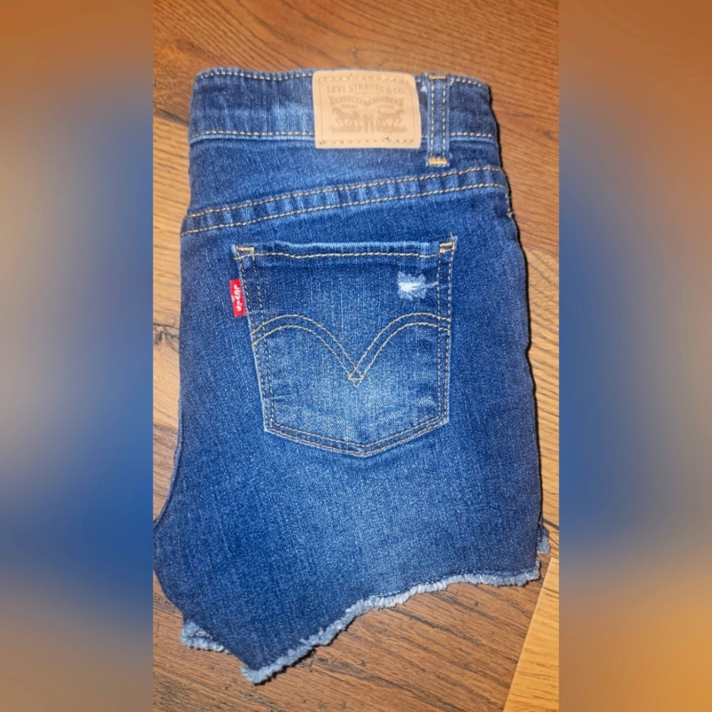 Levi's Classic Blue Denim Cutoff Shorts